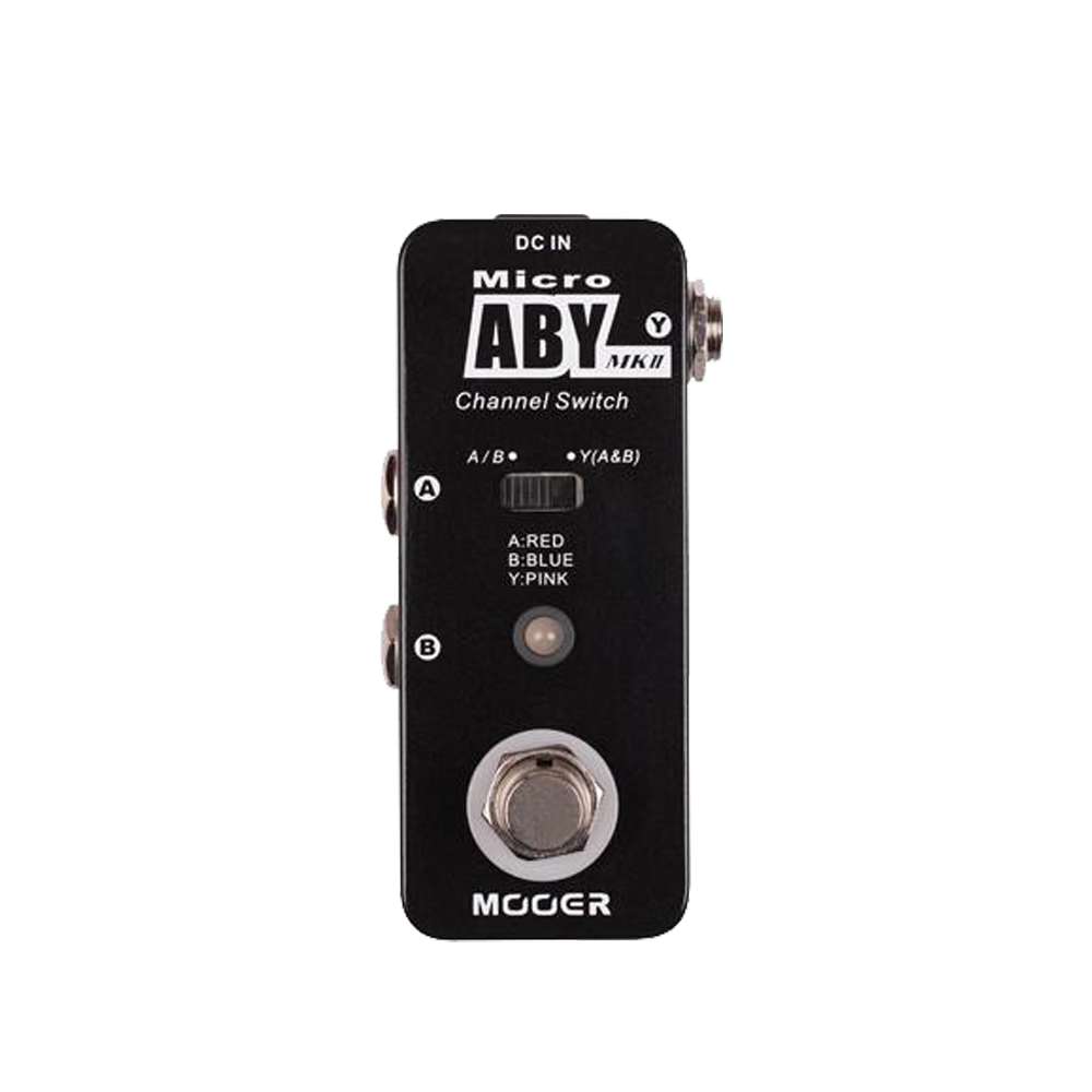 MOOER ABY MKII Pedal de Efeito de Guitarra, Interruptor de Canal, Pedal de Guitarra True Bypass, Carcaça Totalmente