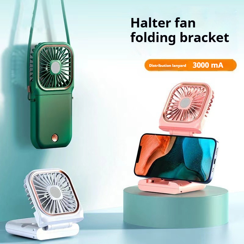 Verão Novo Ventilador De Pescoço Dobrável Carregamento Usb 2026 Tesouro Desktop Portátil Mudo Mini Ao Ar Livre Prático P