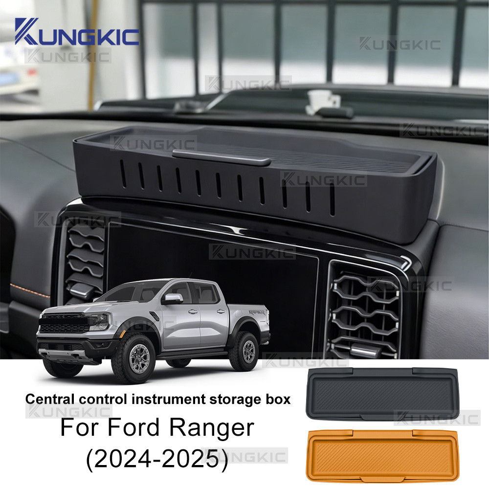 Ford Ranger 2024-2025 Caixa De Armazenamento Do Painel KILOARX Silicone Console Central Bandeja Acessórios Carro Modific