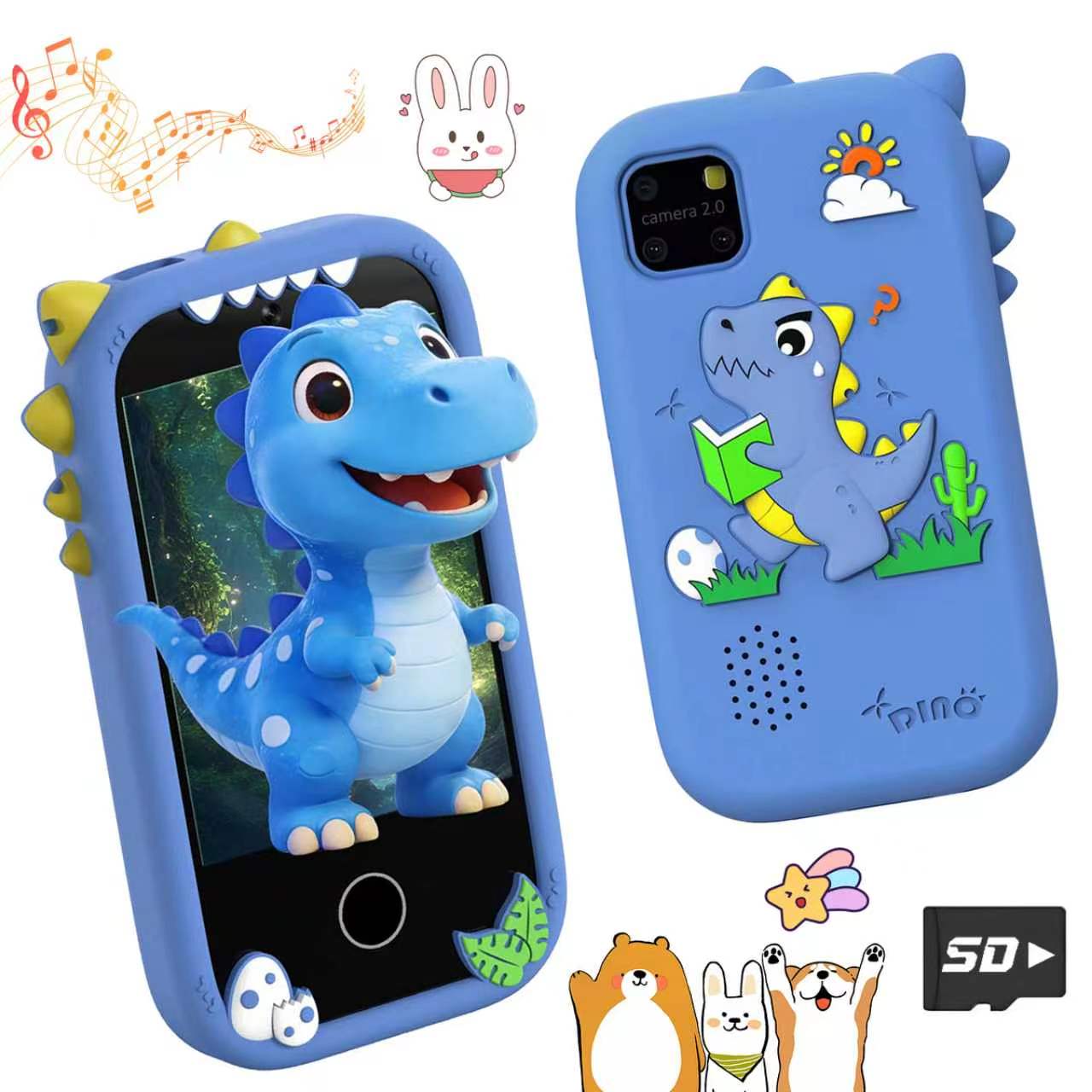 Smartphone Infantil 2.8 Polegadas com Tela Sensível ao Toque, Câmera Dupla, 12 Idiomas, Bateria de 600mAh e Mais de 20
