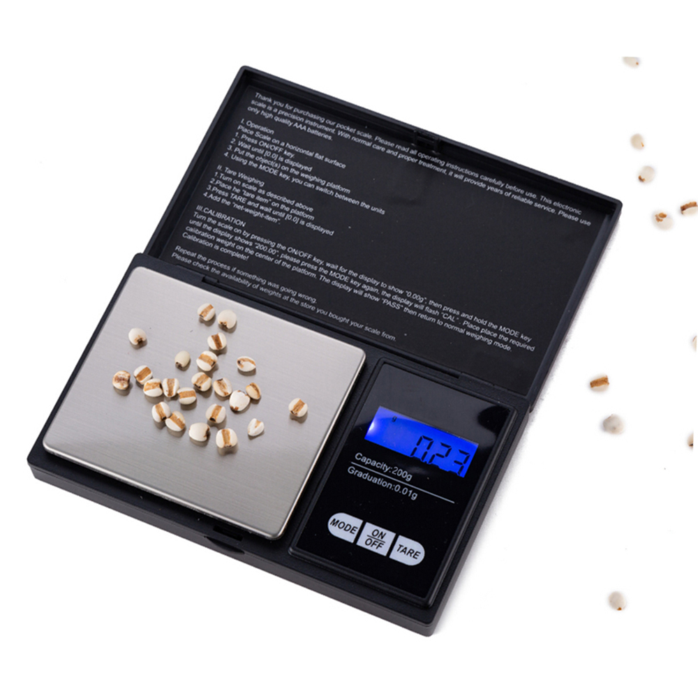 Mini Balança Digital De Bolso De Aço Inoxidável , Joias , Grama De Ouro , Equilíbrio De Peso Portátil