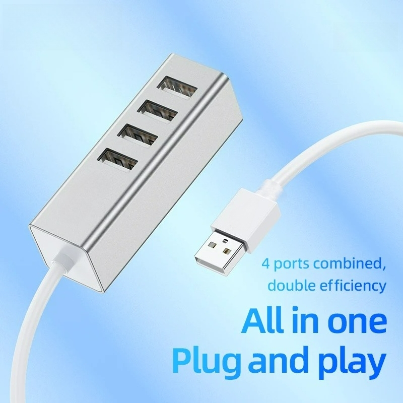 Hub 4 USB Line Machine Splitter Adaptador 2.0 Para Acessórios De Soquetes De Expansão De Computador Portátil