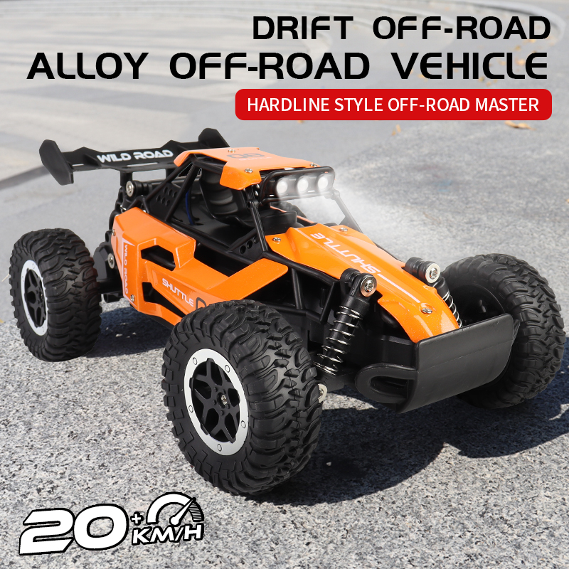 Carro de controle remoto off-road de liga L com alta velocidade - Veículo de brinquedo infantil com faróis de busca em