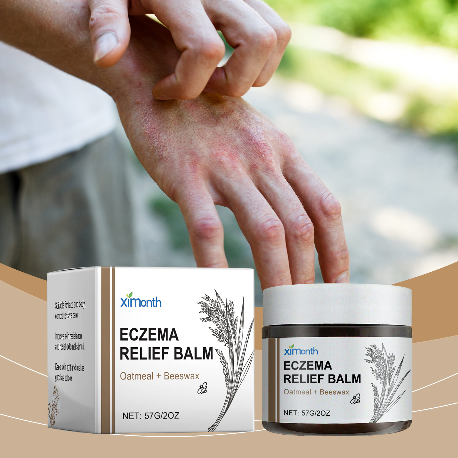 Creme para cuidados com a pele para queratose pilar, mãos e pés secos e rachados, e pele com coceira e desconfortável.