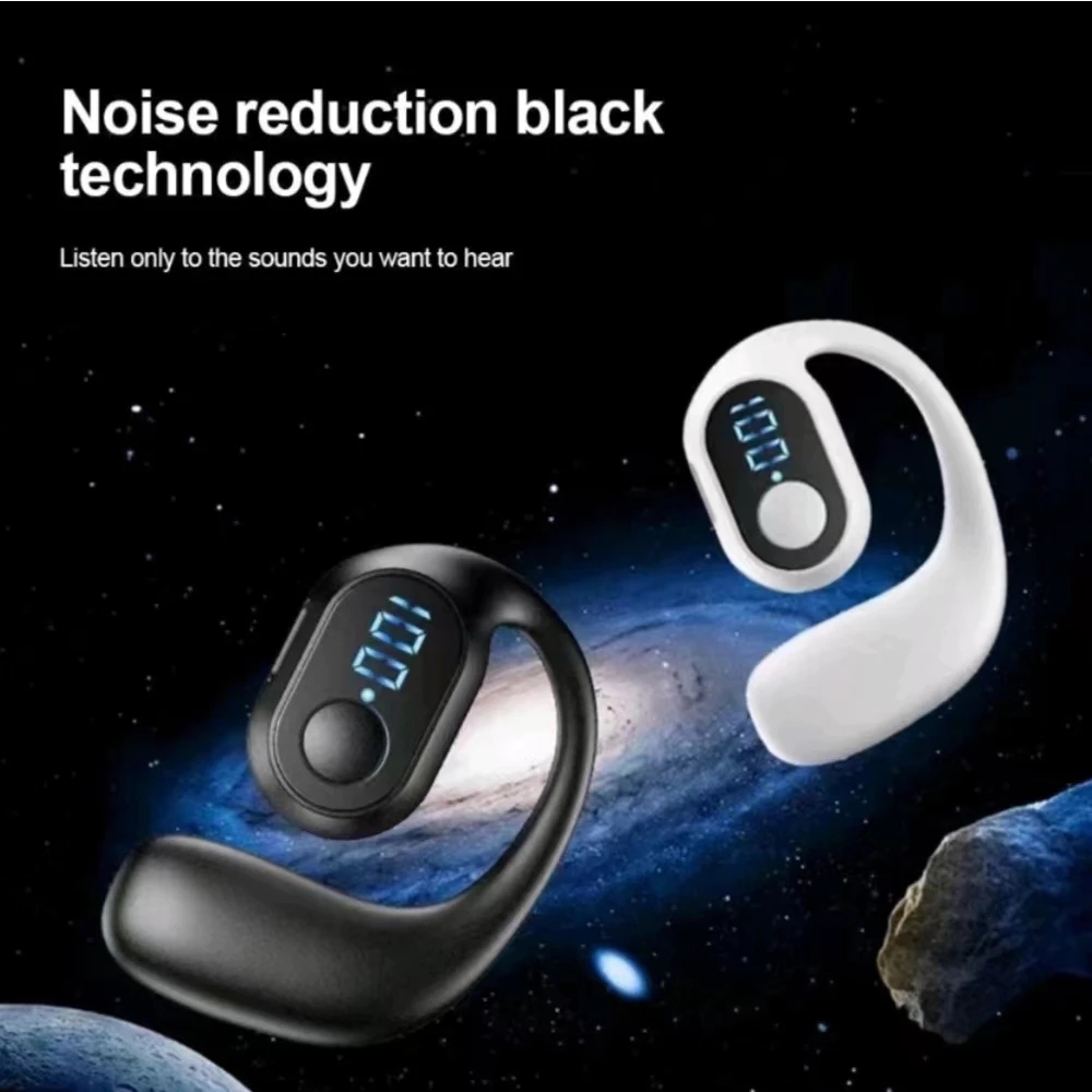 Fones de Ouvido R9 Sem Fio Bluetooth, Fones Bluetooth de Alta Bateria, Longo Alcance, Display Digital, Não