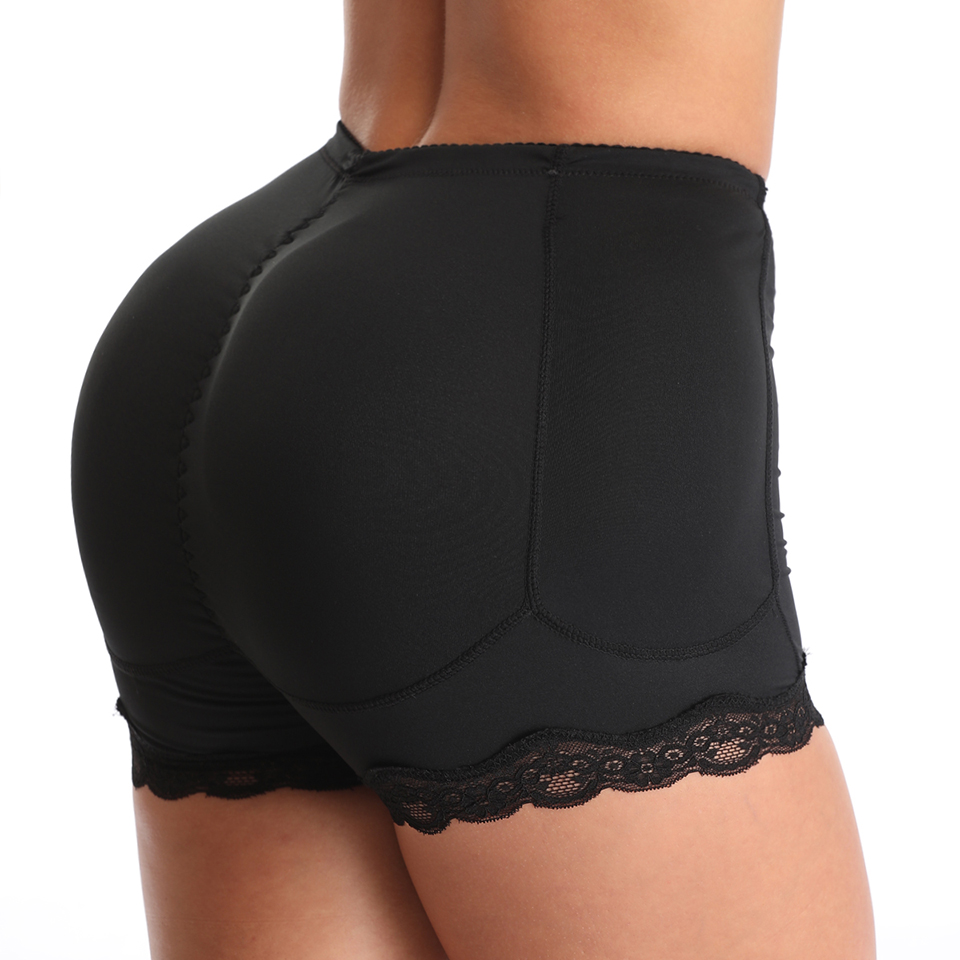 Shorts Femininos De Cintura Alta Acolchoados Para Levantamento De Quadril