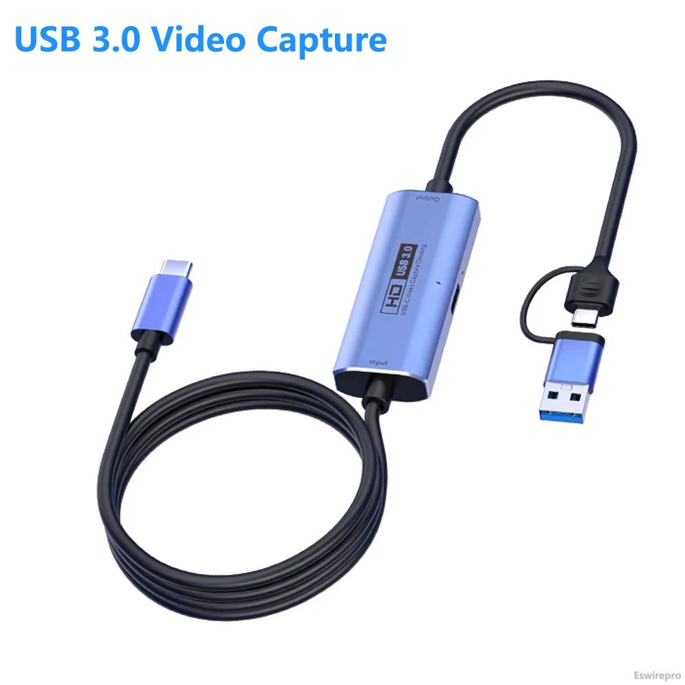 Placa de captura de vídeo USB-C HDMI para streaming ao vivo, compatível com Nintendo Switch, Steam Deck, PS5