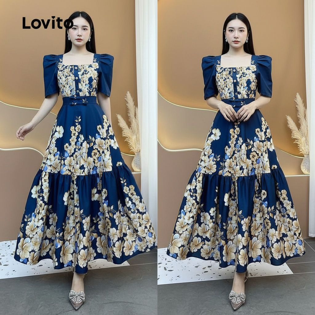 Lovito Refine Vestido Feminino com Zíper para Primavera e Verão LK2LD325 em Oferta na Shopee