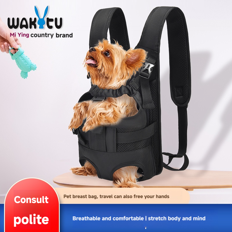 New Wakytu C28 2.0 Porta-Cachorro Frontal, Alças Ajustáveis, Almofada de Espuma Macia, Ajuste Confortável para