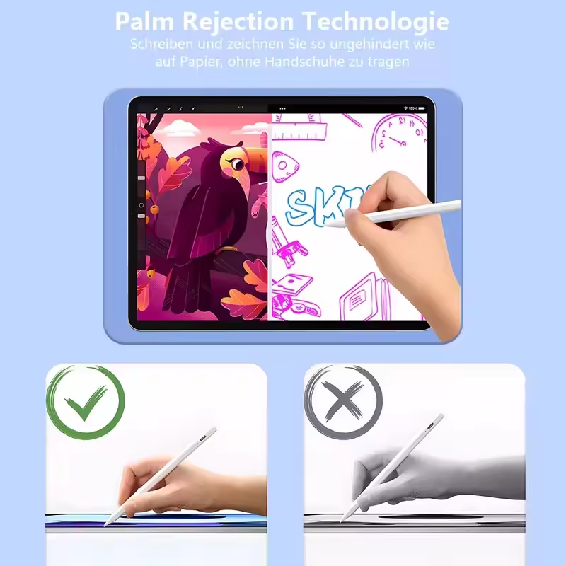 Caneta Stylus para iPad 10a e 11a Geração com Rejeição de Palma e Inclinação par