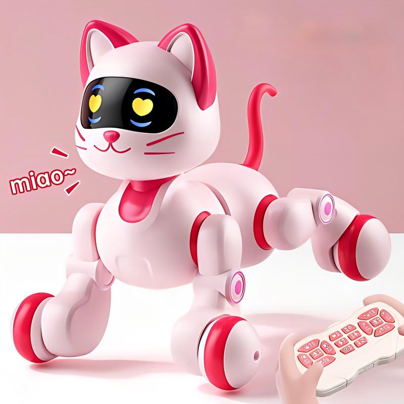 Castela LED Robô Gato - Animal Robótico RC Interativo com Controle por Gestos, Sensores Inteligentes, Movimentos 360° e