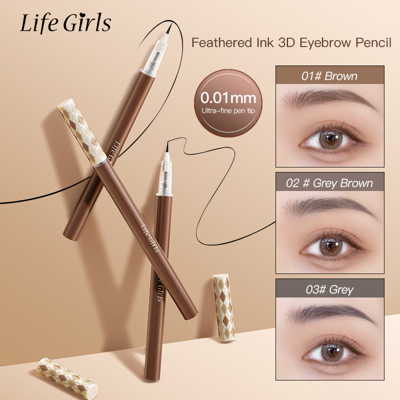 Detalhes do Caneta para Sobrancelha 3D à Prova D’Água Life Girls Yu Mo, Ponta Fina, Traços Precisos, Longa Duração, À Prova de