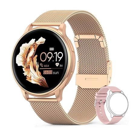  2026 Smartwatch com chamada Bluetooth, smartwatch feminino com mostrador personalizado de aço, relógio masculino