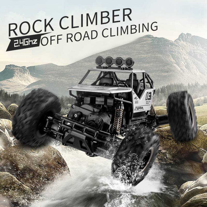 Carro de Controle Remoto 4x4 Veículo Off-Road de Liga para Escalada RC Caminhão Monstro para Crianças e Adultos
