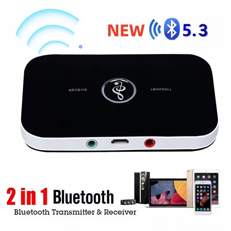 Bluetooth 5.3 Receptor Transmissor U Disco RCA 3.5mm AUX Jack Música Estéreo Adaptador De Áudio Sem Fio Para Carro Kit A