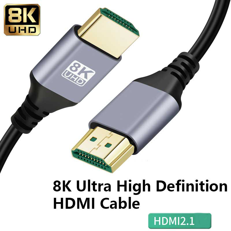 Cabo HDMI 2.1 8K 60Hz 48Gbps Alta Velocidade Cordão HDR para PS5 Xbox Apple TV T