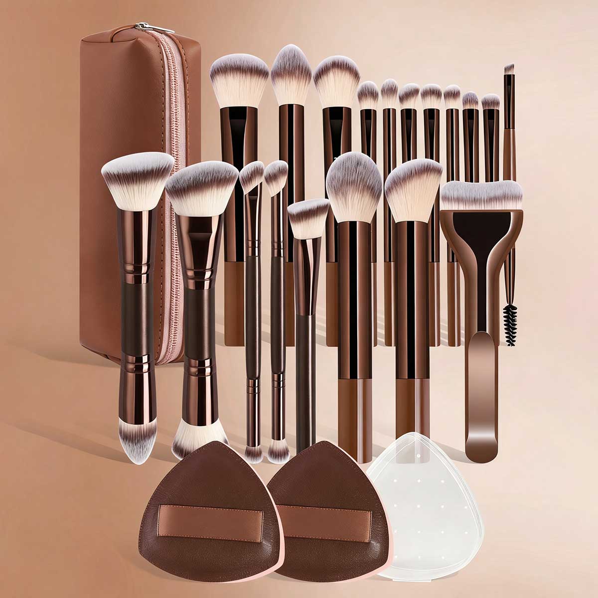 Conjunto De Pincéis De Maquiagem Profissional 6 10 18 22 Peças , Kit De Ferramentas Multifuncional Portátil Para Viagem