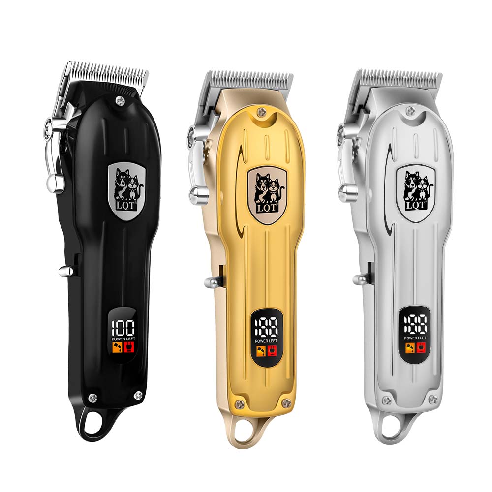 Kit de Clippers para Pelos de Animais, Display LED com Baixo Ruído, Aparador de Pelos para Cães e Gatos com Cortador de