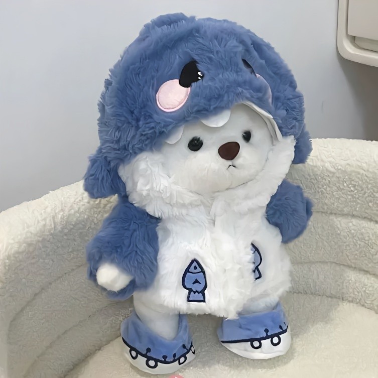 Ute Tubarão Urso De Pelúcia Boneca Animal Brinquedo Macio Para Meninas Presente De Aniversário Cesta De Páscoa Stuffer