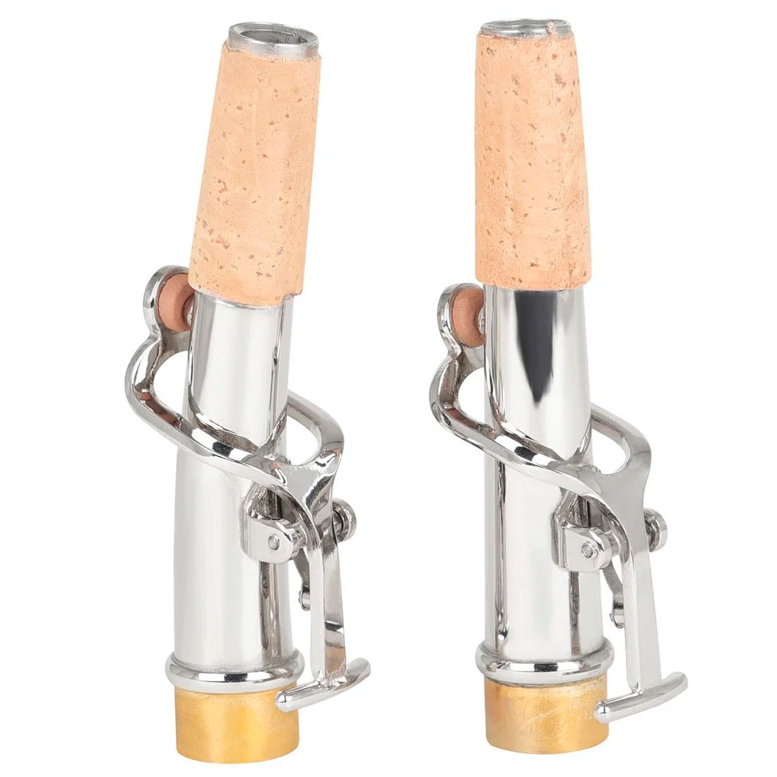 Saxofone Soprano Curvado Em Linha Reta , 2 Peças De Alta Qualidade , Ouro , Prata , Bronze , Pescoço Dobrado , Instrumen — imagem 2 de 2