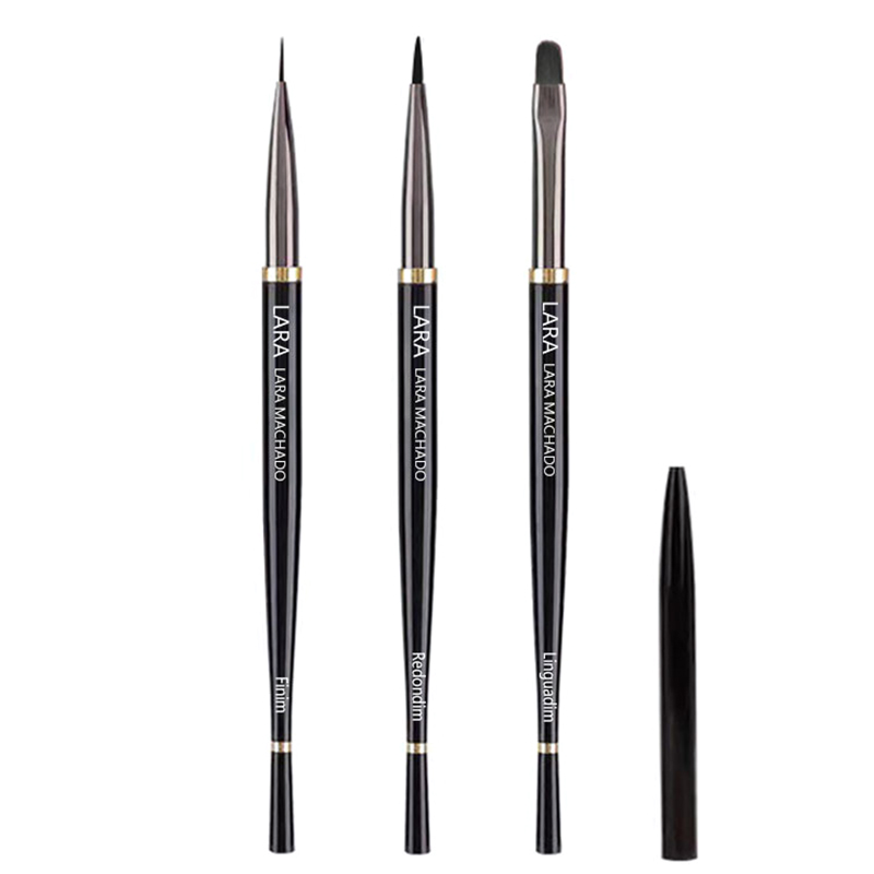 Pincel de Unha Preto Pincel de Gel para Manicure Caneta de Extensão de Gel Acrílico UV Pintura de Esmalte de Peixe