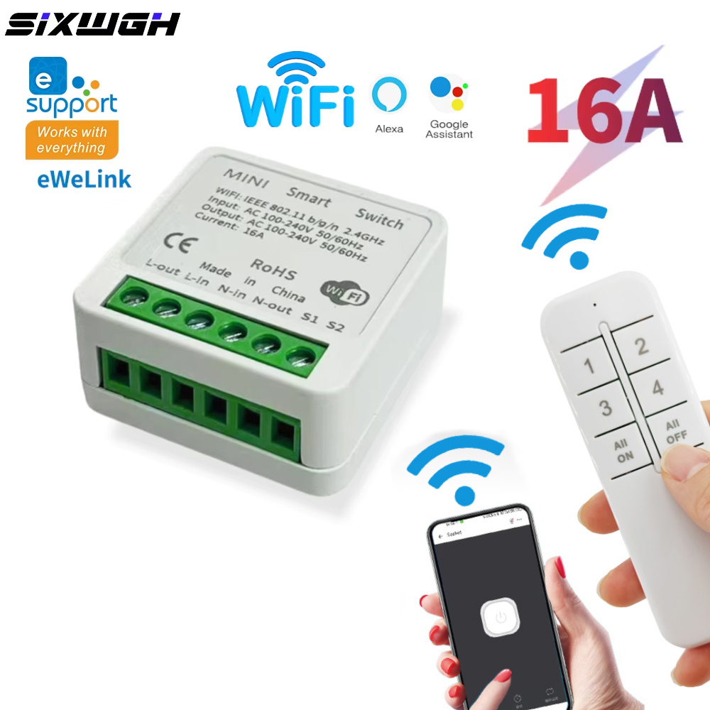 Ewelink Smart WiFi Switch RF2.4G Controle Remoto De Temporizador De Aplicativo Para Alexa Google Home
