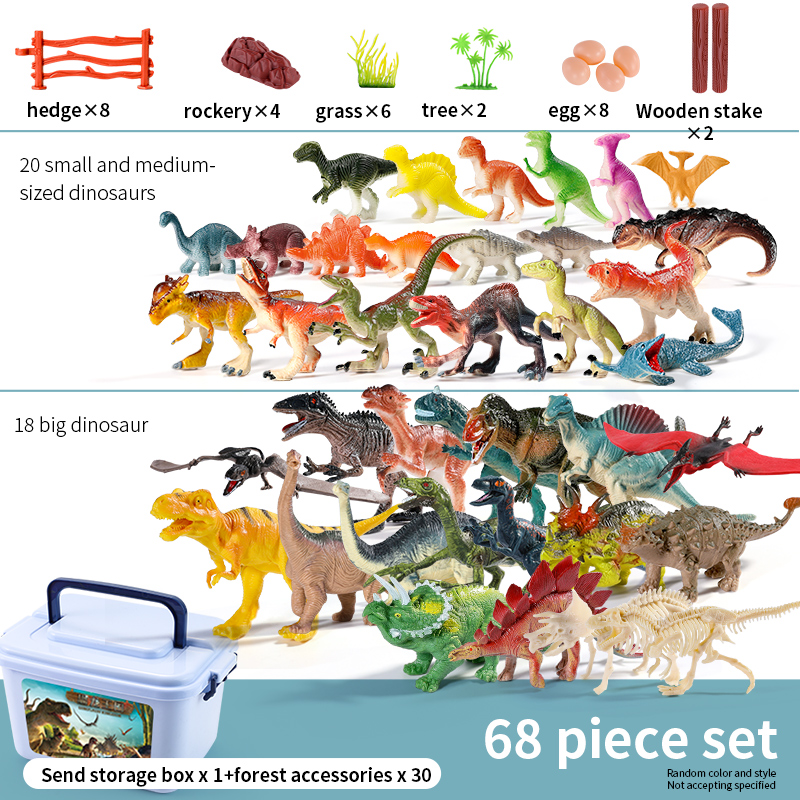 Conjunto de Brinquedos Dinossauro, Modelos de Animais, Brinquedos Fidget, 58/68 peças, Brinquedos para Meninos, Presente