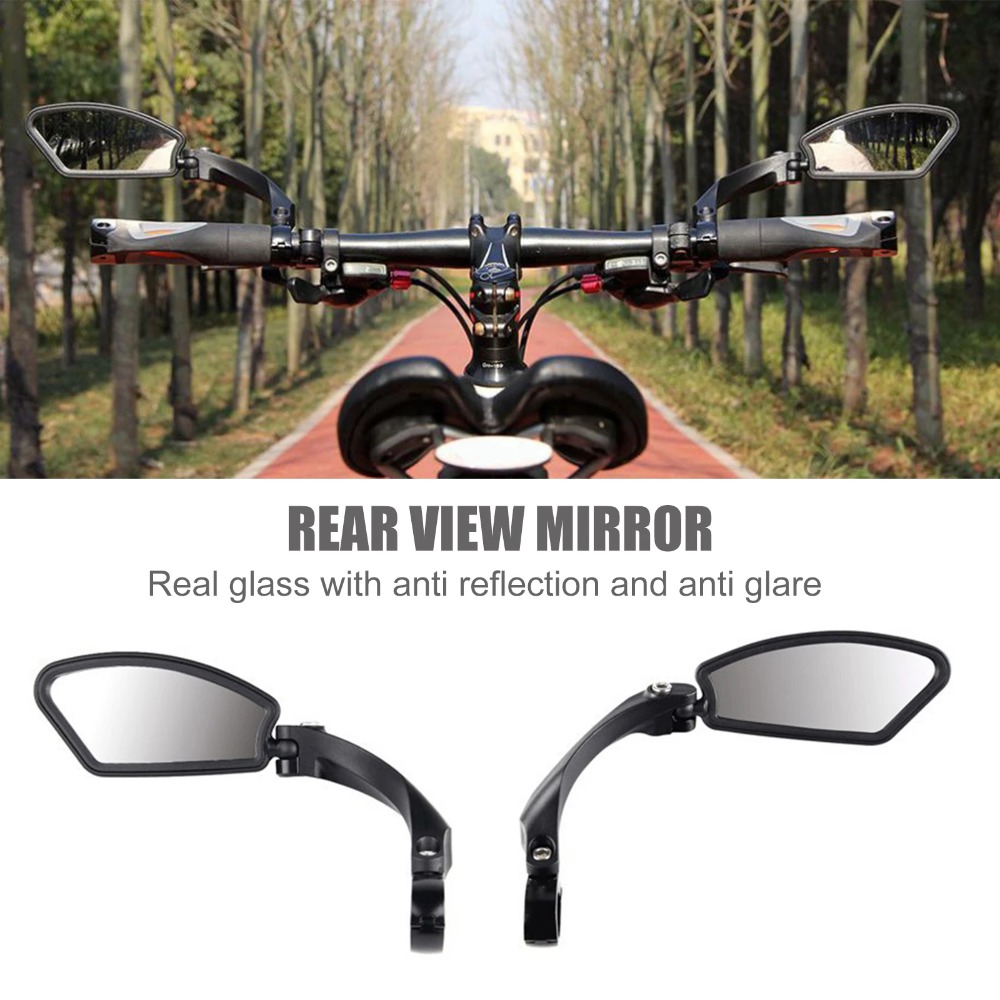Espelho Retrovisor Giratório Ajustável Universal Para Bicicleta , Acessório De Ciclismo Grande Angular