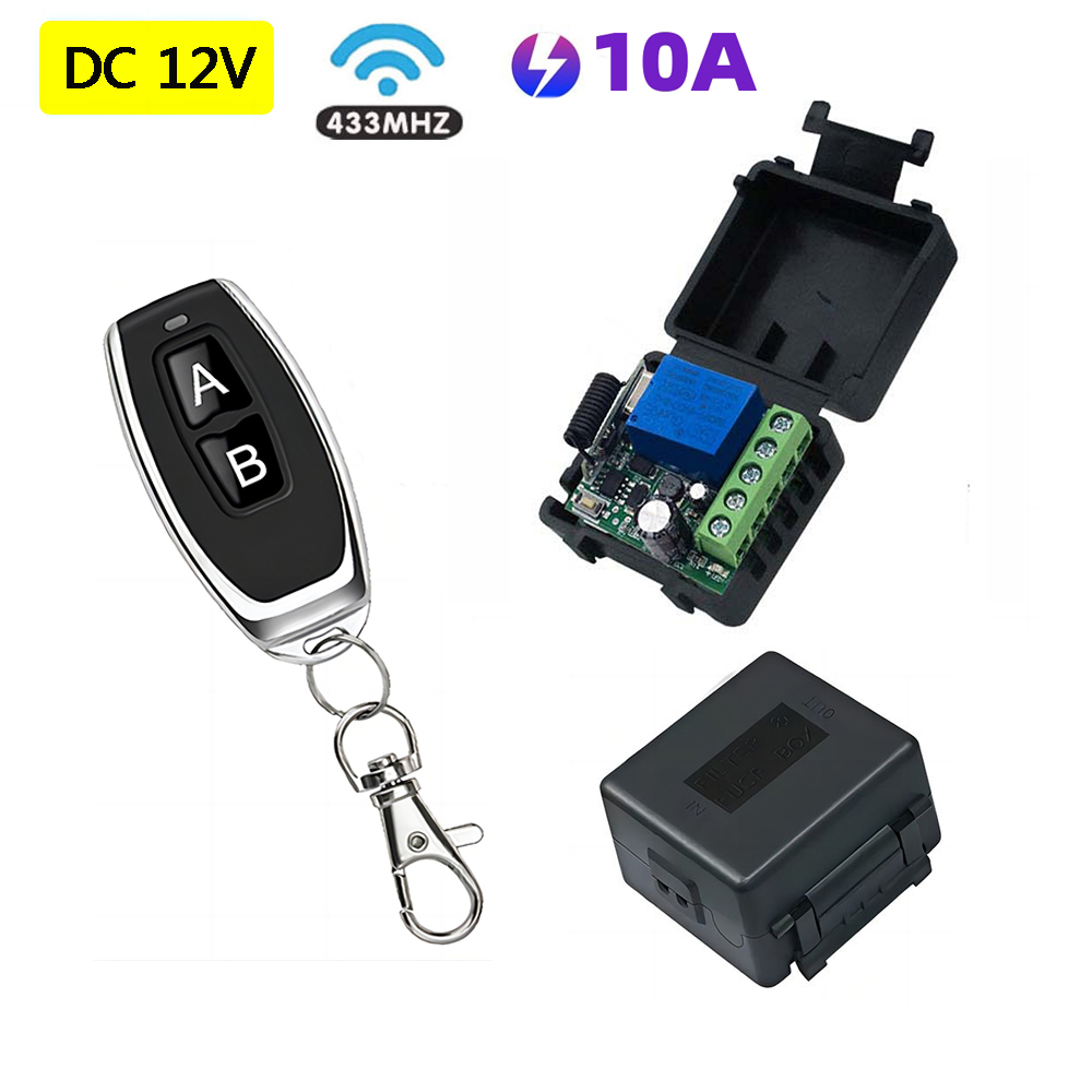 Receptor Universal Inteligente 10A Mini Módulo de Relé Sem Fio 433MHz Controle Remoto para Portão e Porta de Garagem,