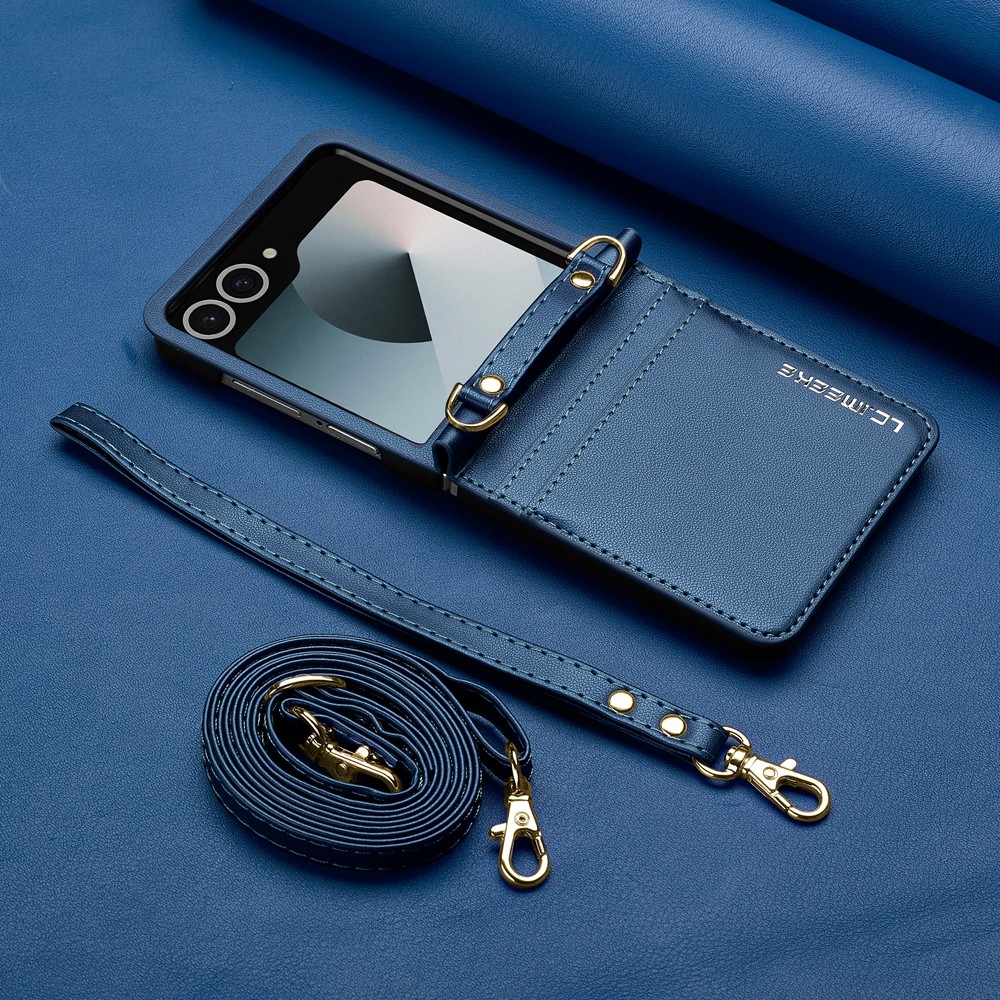 Aesthetic para Samsung Galaxy Z Flip 7FE 7 6 5 4 Capa à Prova de Poeira Azul Fli