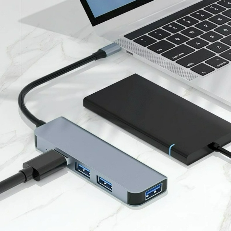 Adaptador De Hub USB C 4 Em 1 Mini Portátil Tipo Para 3.0 Multiporta MacBook Air/Pro iPad iMac XPS