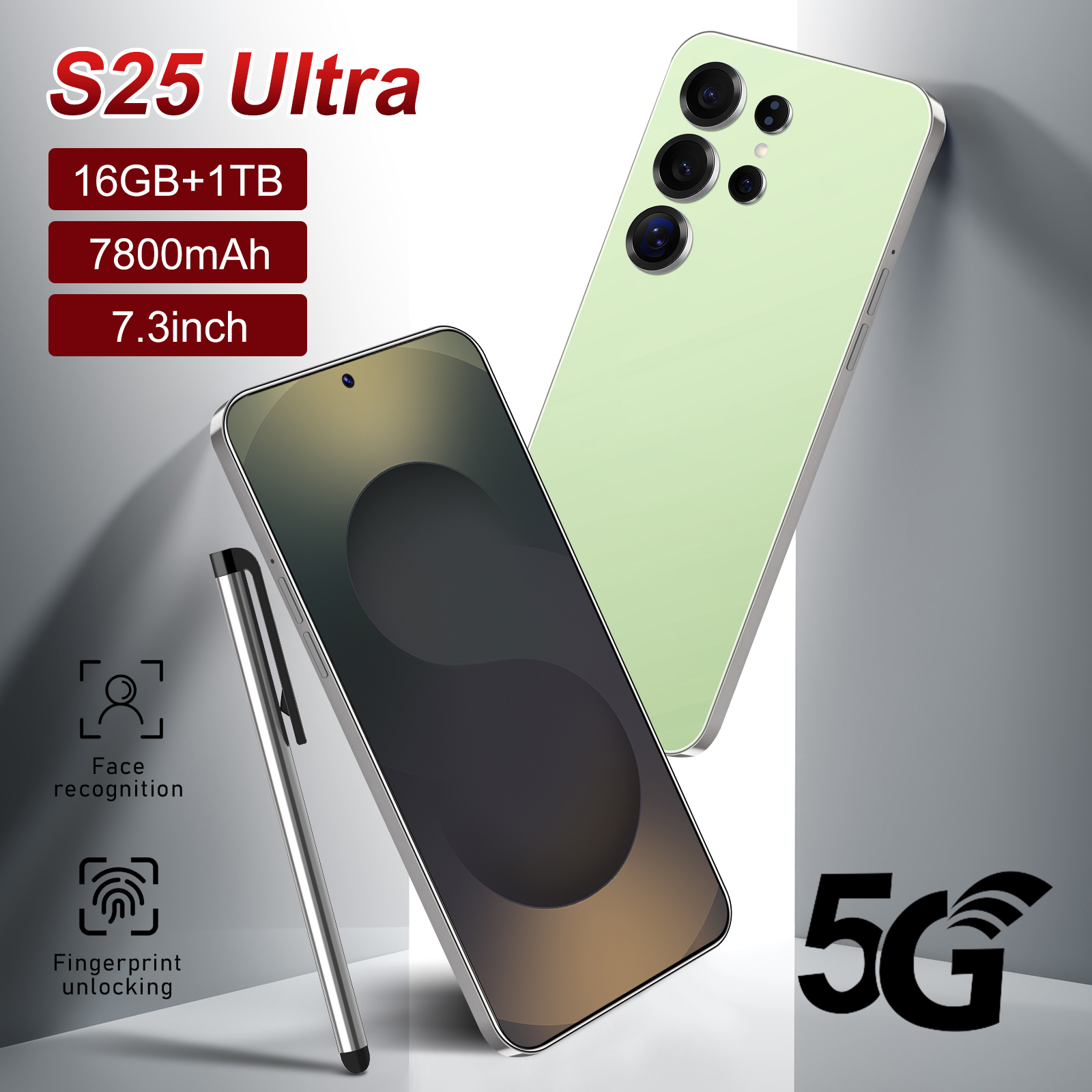 S25 Ultra 5G Android Phone Gaming Celular 108MP Câmera Wifi 16GB + 1TB