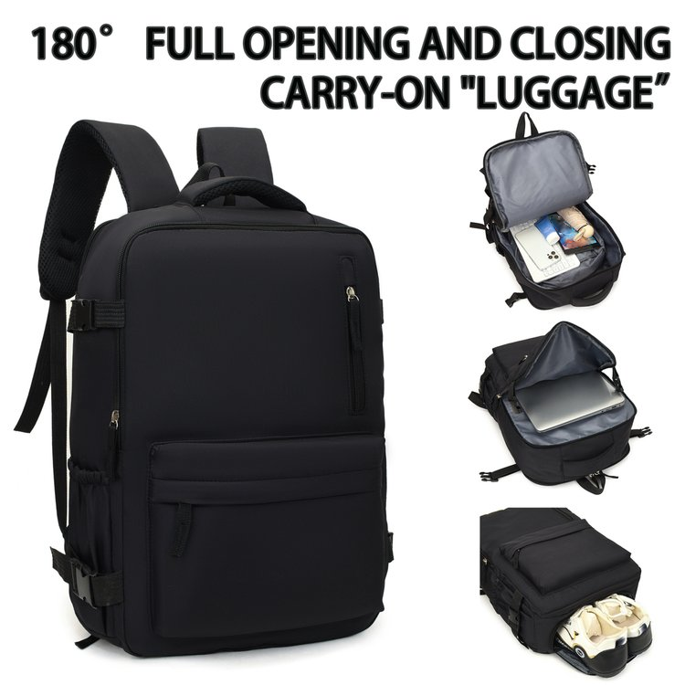 Mochila Impermeável com Múltiplos Bolsos | Para Viagens de Avião, Laptop e Academia (Com Compartimento para Sapatos)
