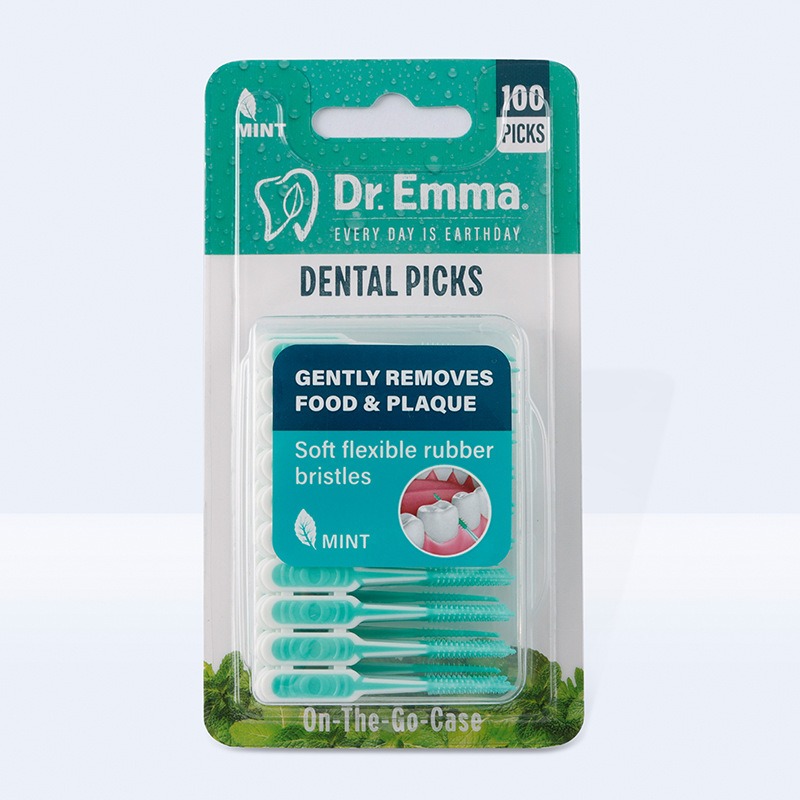 100 unidades Escovas Interdentais Dr. Emma, silicone macio de grau médico, variedade de formas para higiene oral
