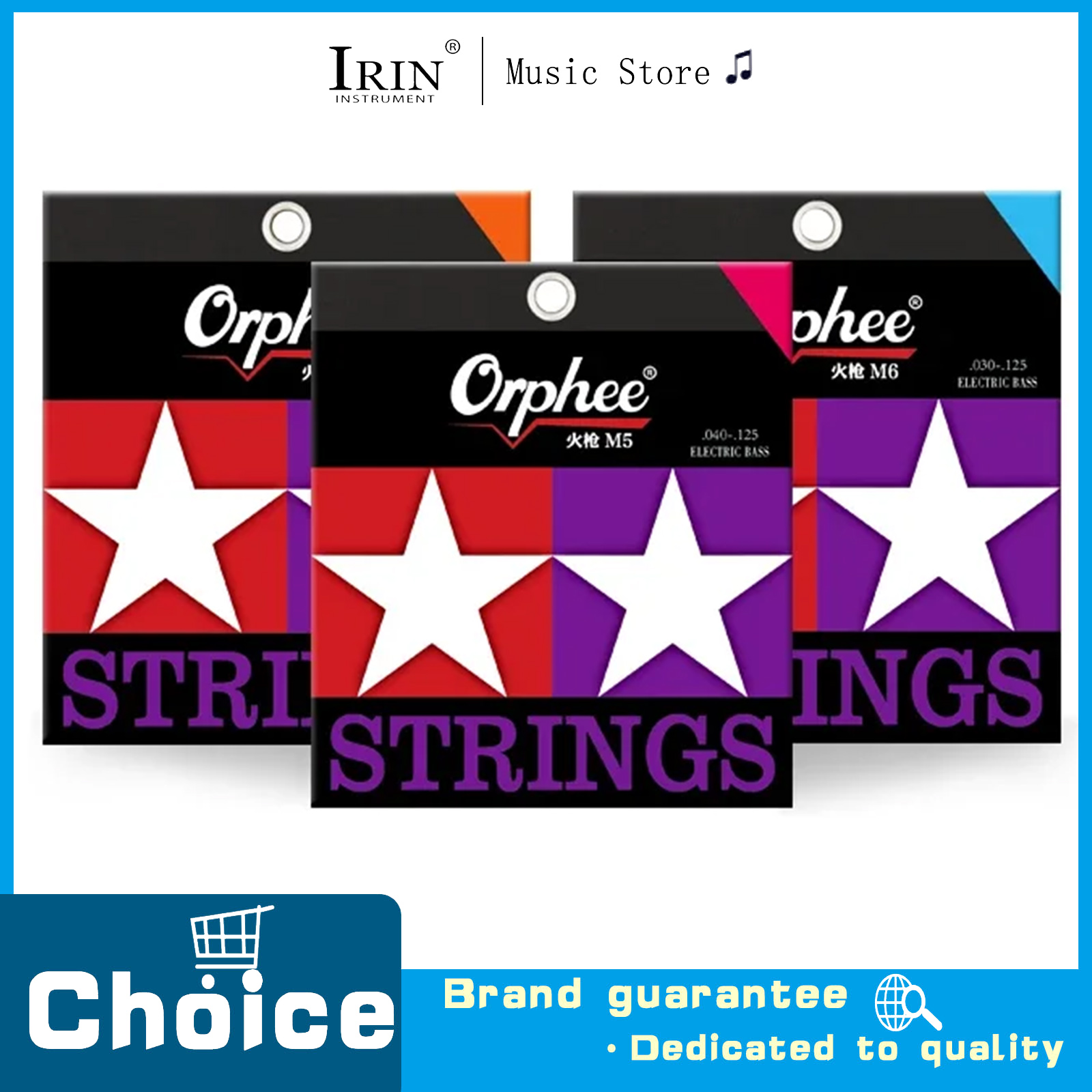 Cordas Para Baixo Elétrico Orphee M4/5/6 Série De Armas De Fogo , Revestimento Nano De Núcleo Hexagonal 100 % Níquel , A