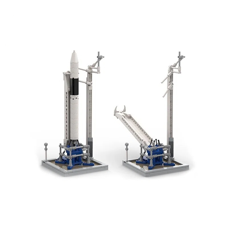 Space Falcon One Rocket E Almofada De Lançamento Modelo Blocos De Construção Compatíveis Com Brinquedos lego Presente 26