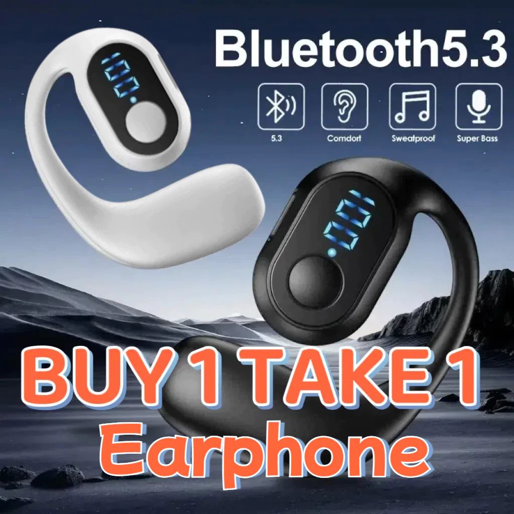 Fones de Ouvido KY2 PRO [ Compre 1 Leve 1 Grátis ] Preto & Branco OWS Fones de Ouvido Bluetooth Sem Fio, Fone de Ouvido