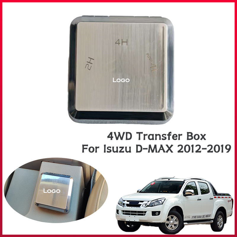 Tampa Cromada da Caixa de Engrenagens 4x4 em Plástico ABS para Acessórios Internos de Isuzu D-MAX 2012-2019