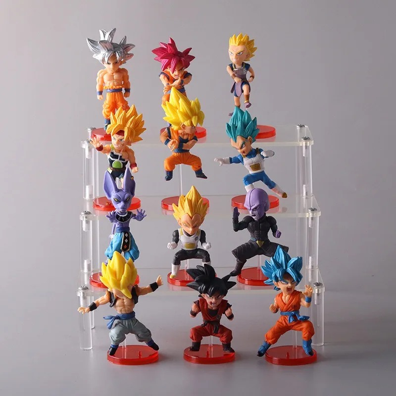 Bandai Dragon Ball Mini Figura Conjunto 12 Pçs 8cm Goku Vegeta Berus Broli Super Saiyan PVC Modelo Ação Estatueta Coleçã — imagem 2 de 2