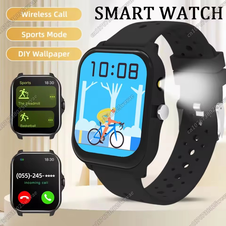 2026 Novo Smartwatch Android 1.83 Tela Colorida, Chamada Bluetooth, Lanterna LED, Relógio Inteligente Esportivo Outdoor