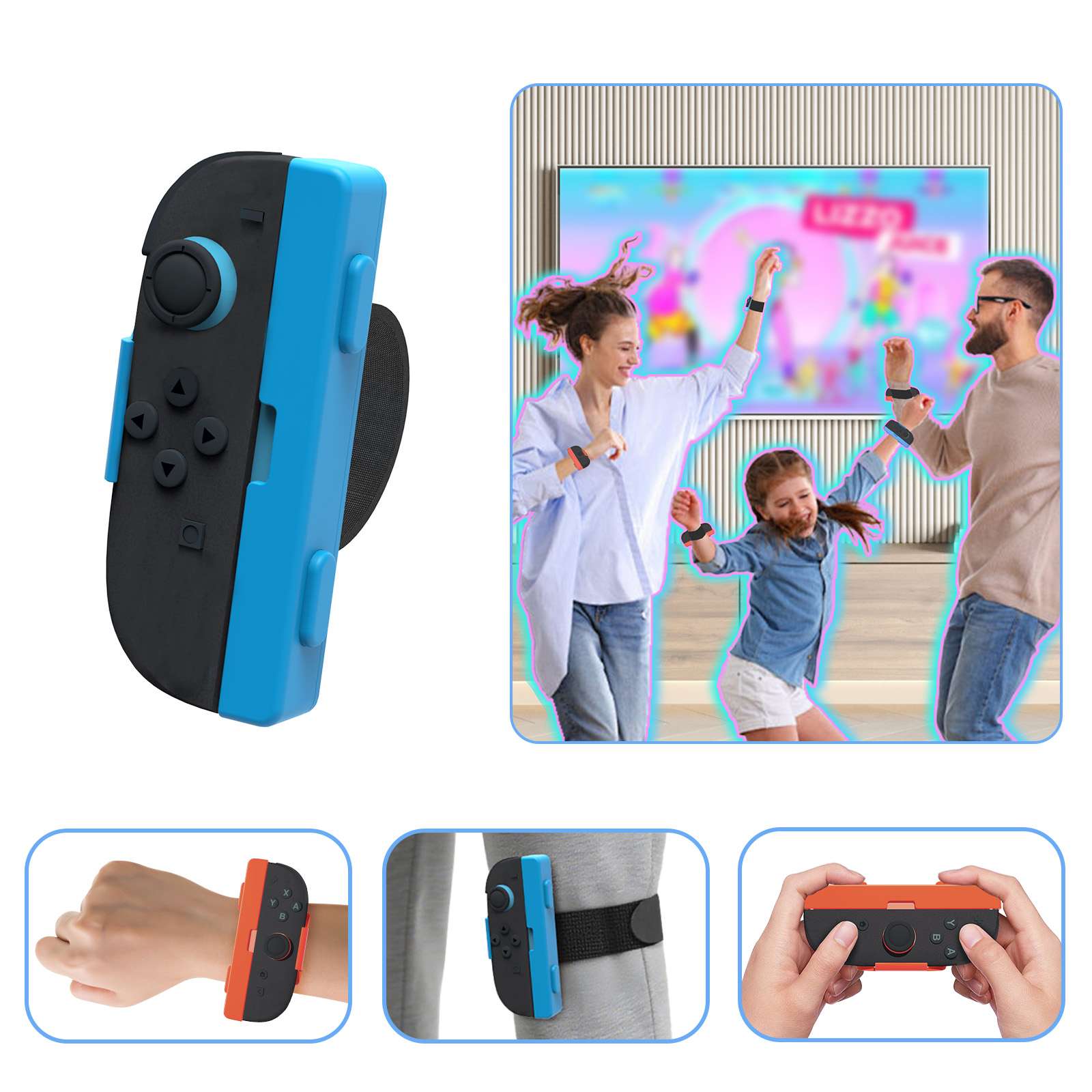 Para Switch 2 Kit de Alça e Perna do Joy-Con | Alças Longas/Curtas + Suporte | Compatível com Jogos de Movimento