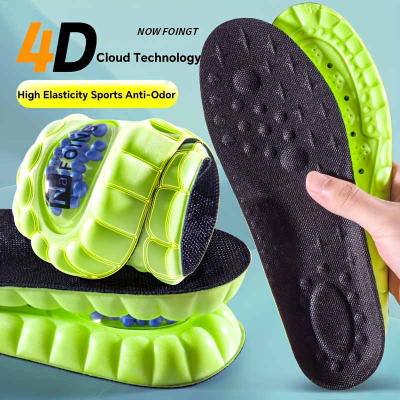 Palmilhas De Almofada De Ar Pu Absorção De Choque Desodorização Respirável Malha Arco Suporte Para Correr Homens Mulhere