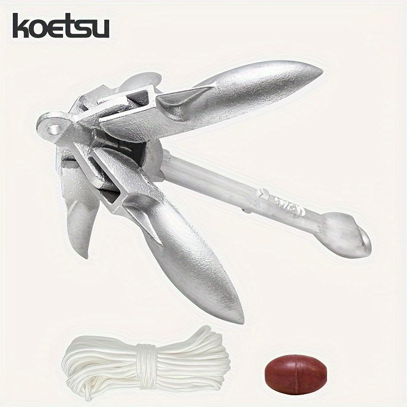 KOETSU 1 unidade 1,5 kg âncora dobrável galvanizada dura para âncora de lótus adequada para barcos de pesca, caiaques,