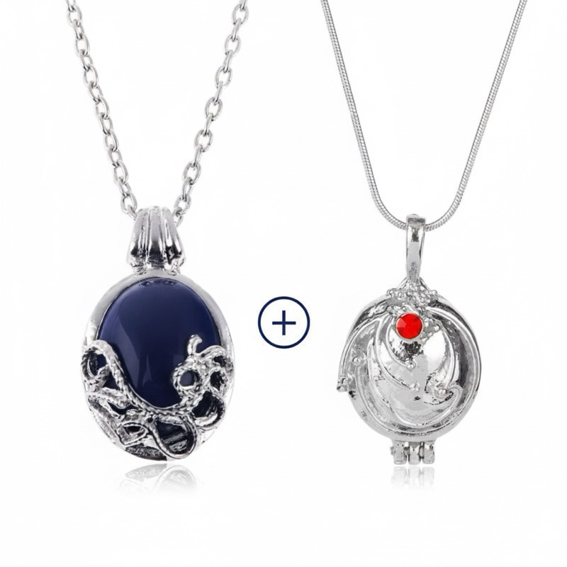 Conjunto de Colares Diário de um Vampiro (2 peças) | Katherine Pierce + Elena Gilbert | Vintage em Oferta na Shopee