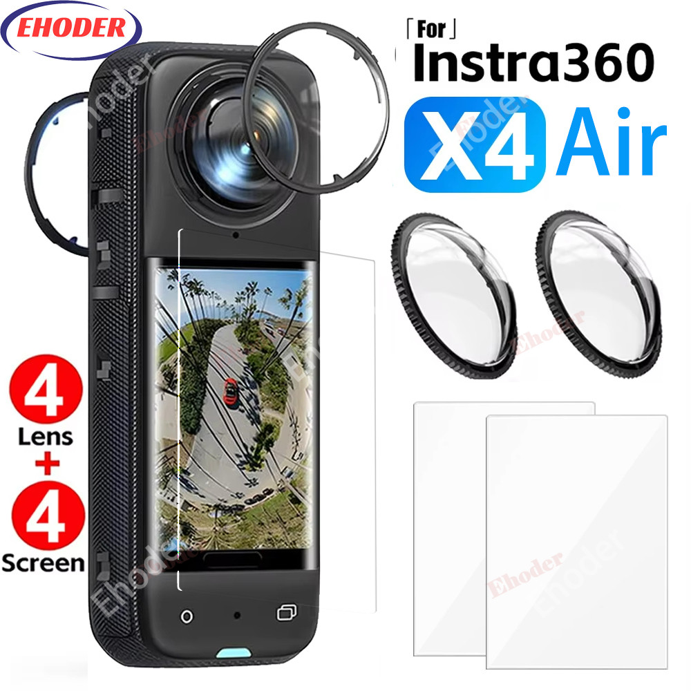  Película Protetora 8 em 1 para Lente de Câmera Insta360 X4Air, com Protetor de Tela e Película Antirrisco, Acessórios