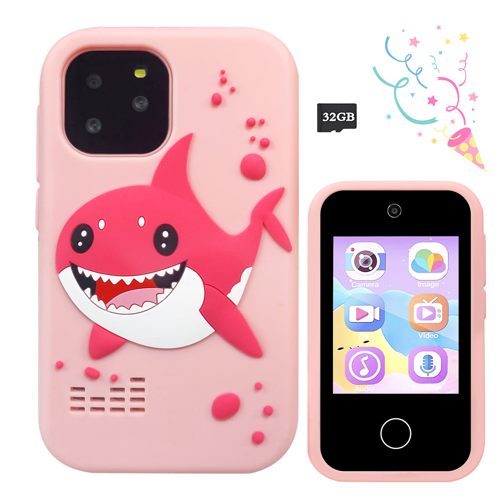 Smartphone De Brinquedo Infantil , Tela Sensível Ao Toque De 2.8 Polegadas , Câmeras Duplas , Jogos Para Aprender E Brin