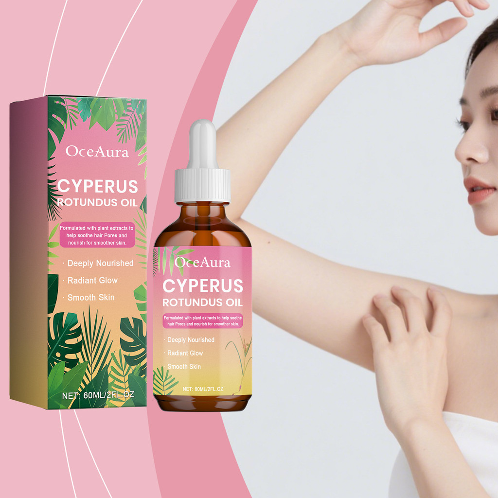 Essência de Depilação com Óleo de Cyperus Rotundus 60ml - Depilatório de Tiosulfato de Cálcio com Manteiga de Karité e
