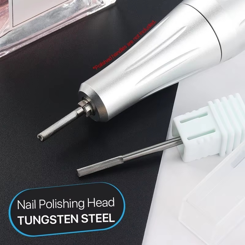 Broca de Unha de Aço Tungstênio Profissional, Remove Esmalte em Gel e Limpa Cutículas para Máquinas Elétricas