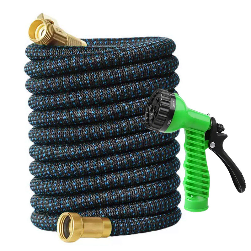 Mangueira de Jardim Retrátil - Equipada com Mangueira 3x Estendida - Bico de Pistola de Alta Pressão - Ideal para