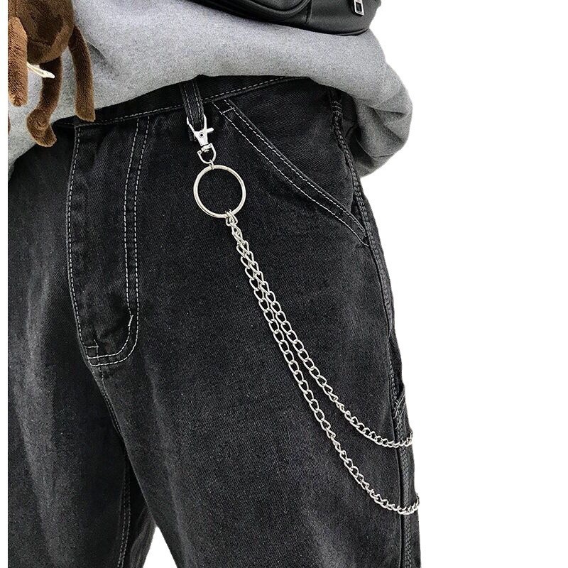 Rock Punk Metal Cintura Corrente Cinto Carteira Chave Gancho Hip Hop Jóias Unisex